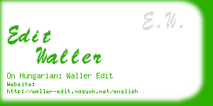 edit waller business card